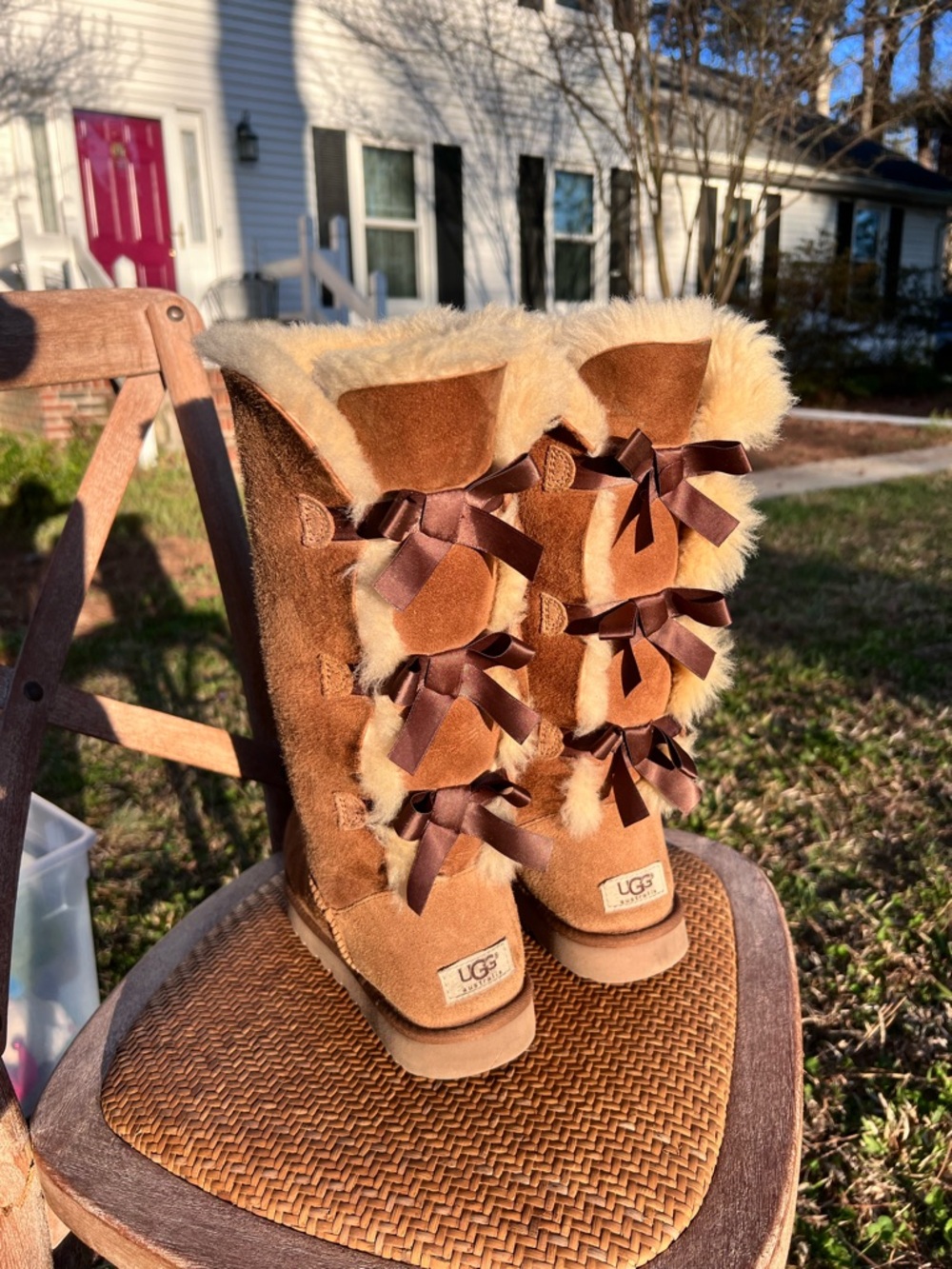 UGG Bailey Bow II Chestnut Tall Boots Size 9